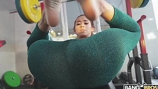 anal,ass,blowjob,couple,doggystyle,ethnic,fitness,gym,hairless,hardcore,natural tits,tattoo,veronica leal,